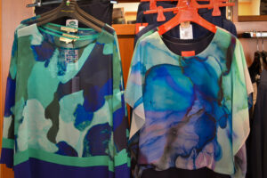 donna bluse floreali azzurre blu